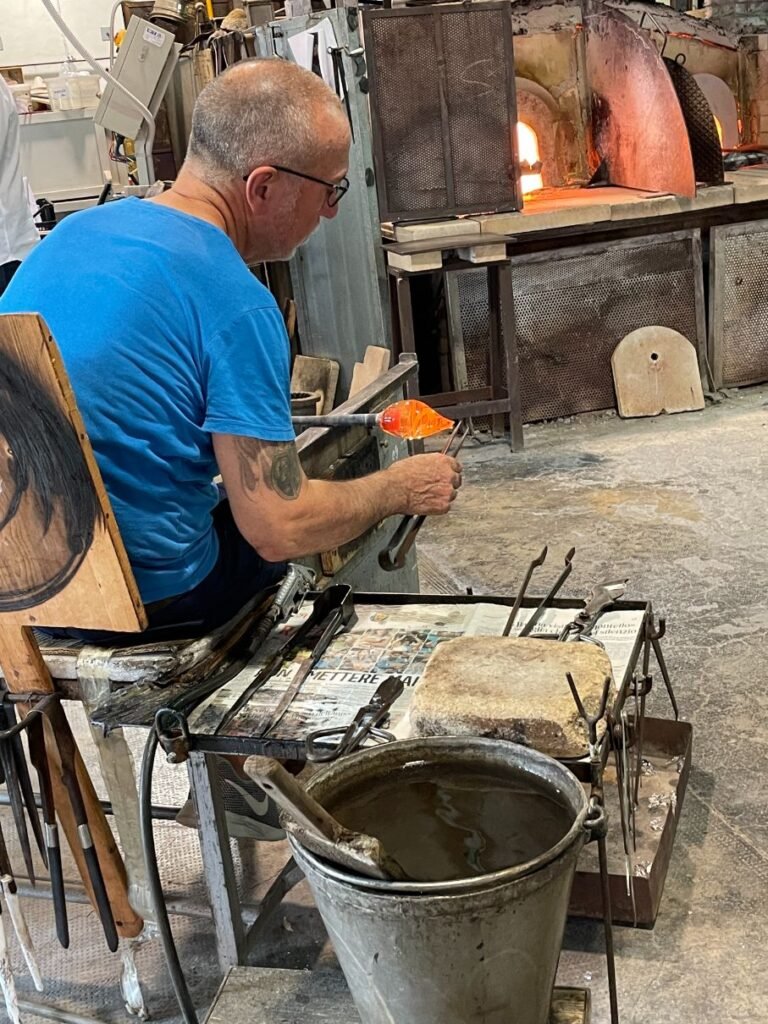 Glassblower at work