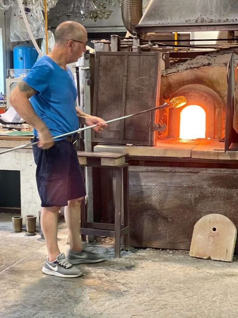 Glassblower at work