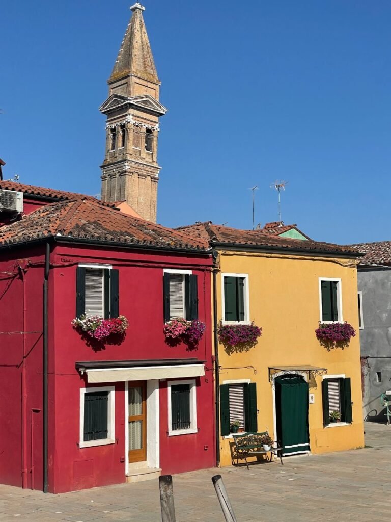 The leaning tower of Burano