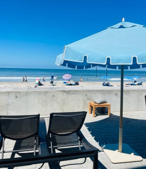 Oceanview terrace at Del Mar Hotel. Photo by Jill Weinlein