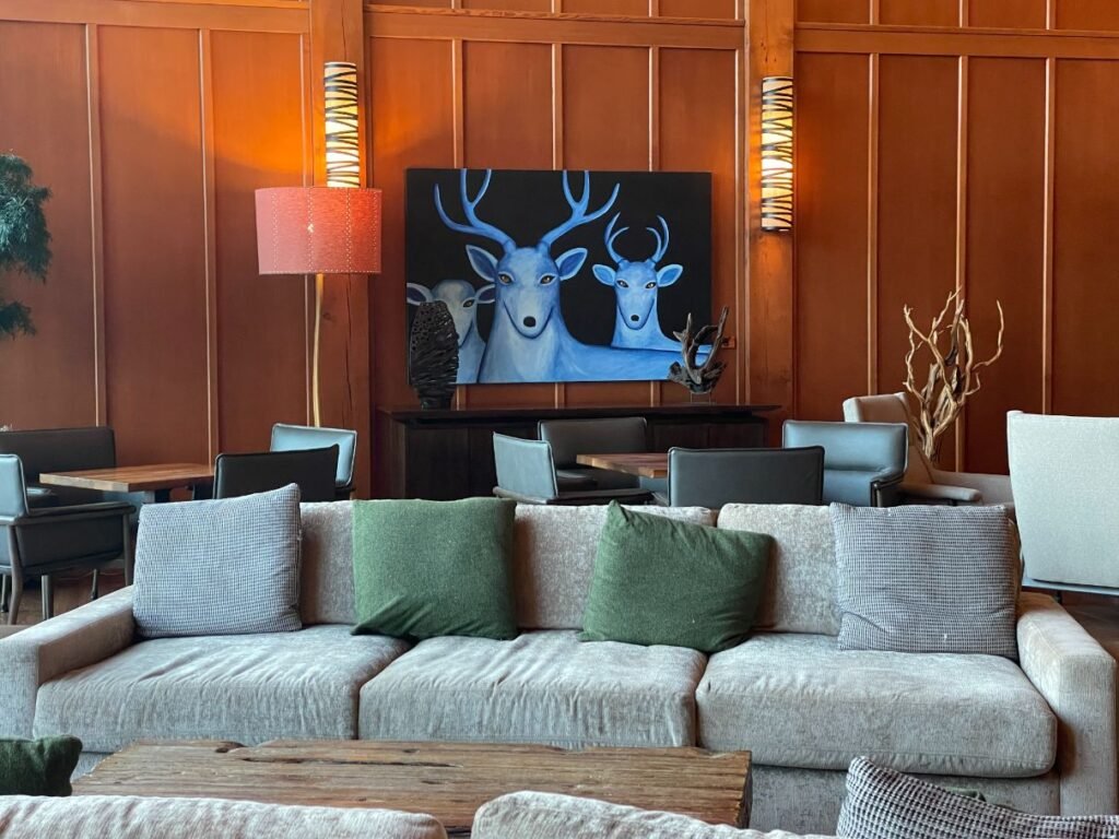 Artwork abounds in the lodge