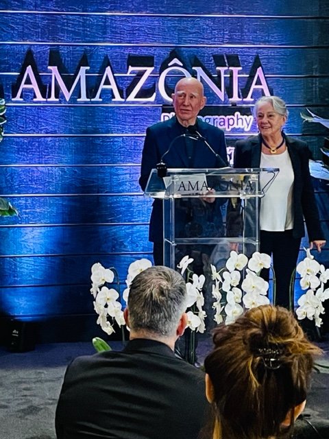 Photographer Sebastiao Salgado and his wife Lelia Wanick Salgado. Photo by Jill Weinlein