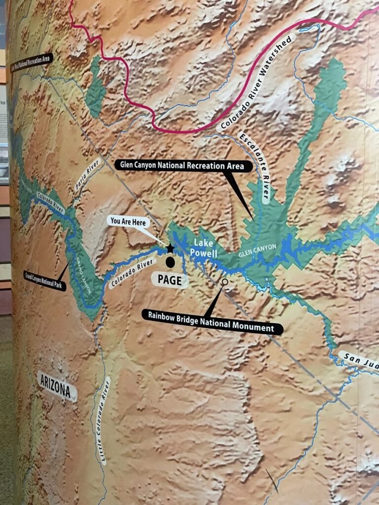 map of Glen Canyon Recreation Area