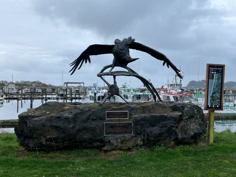 California Condor sculpture in Ilwaco