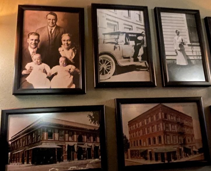 Historical photos at Hotel Oregon