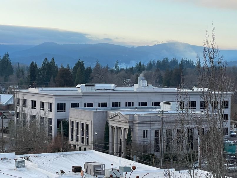 View from rooftop bar at Hotel Oregon