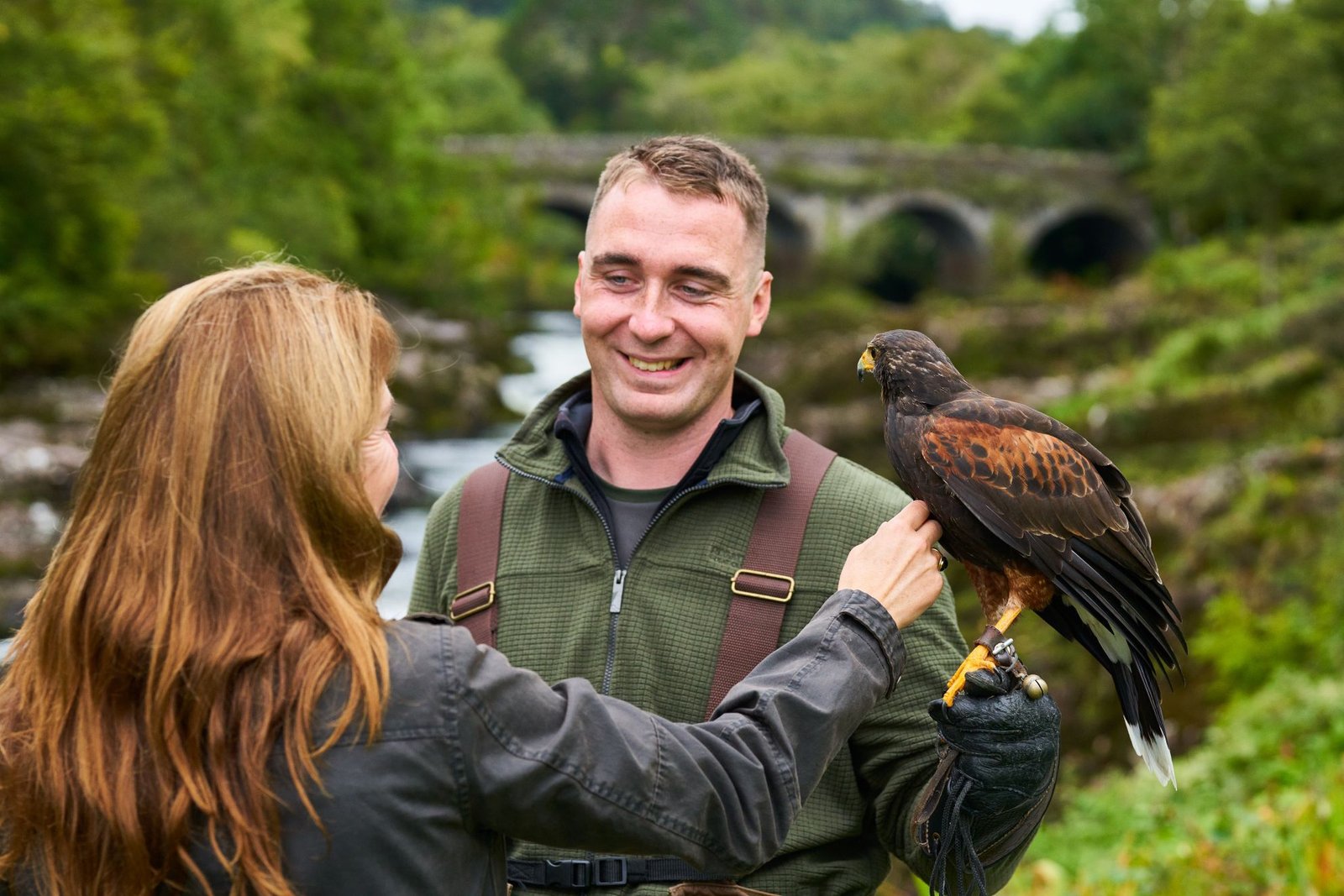 Liam Regan of Falconry Kerry loves to share his knowledge with guests. Photo Courtesy Sheen Falls Lodge