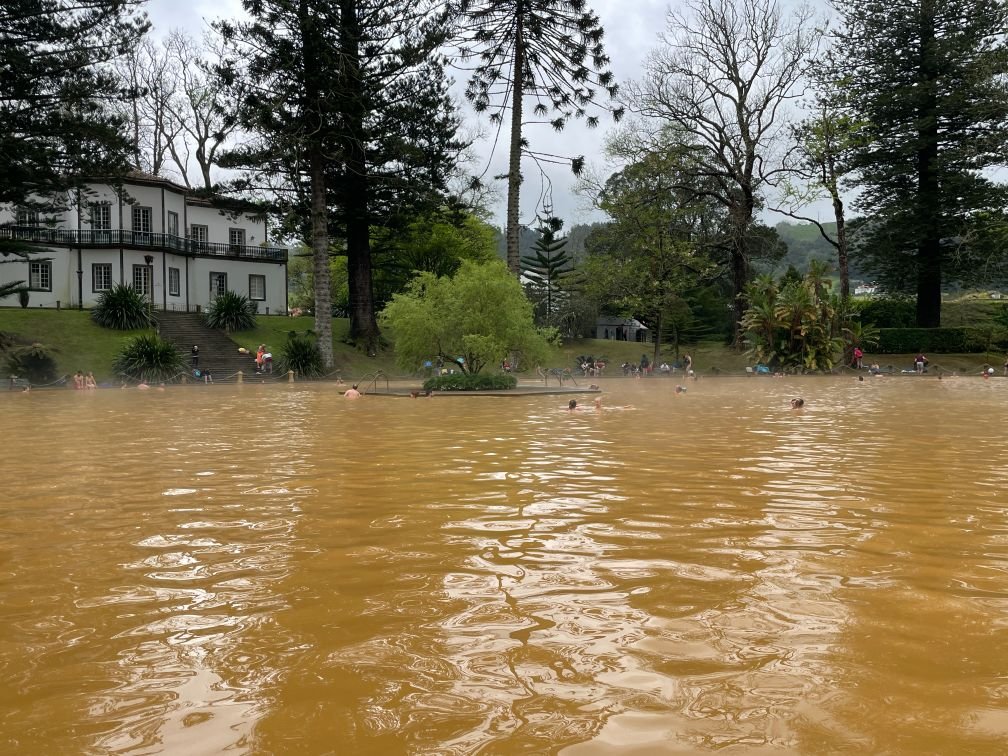 Ginormous thermal pool at Terra Nostra Park