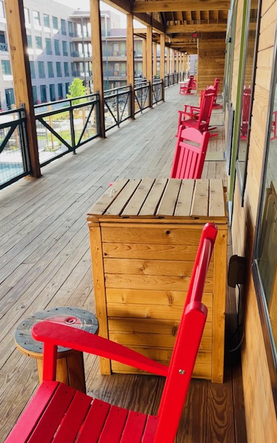 Rock on the porch at Cotton Court - Photo Jill Weinlein