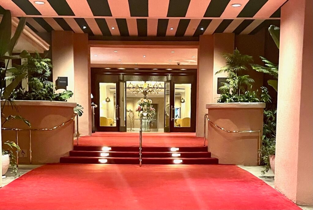 Walk the red carpet at The Beverly Hills Hotel. Photo by Jill Weinlein