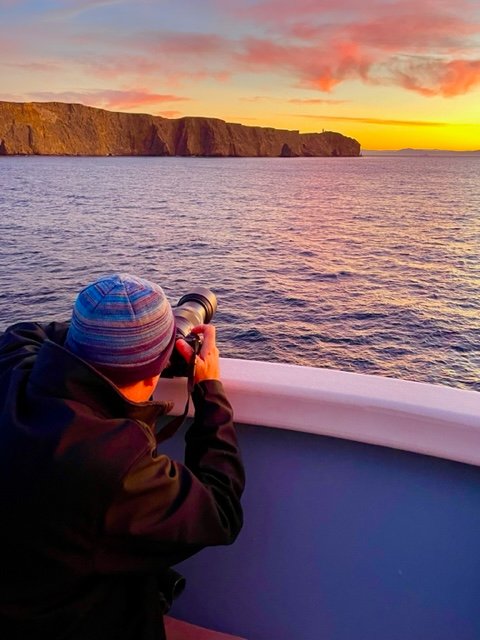 Sunrise and Sunset hour is spectacular onboard a Lindblad National Geographic vessel - Photo Jill Weinlein