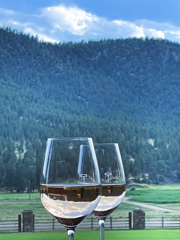 Wine goes well with the scenery