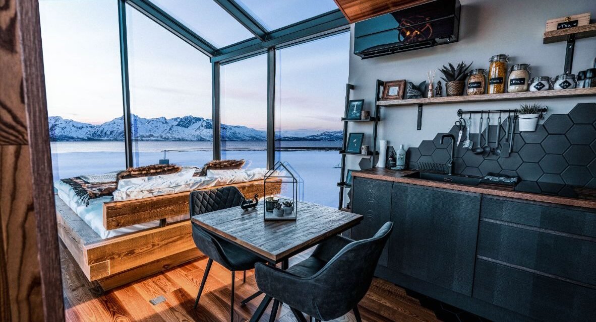 Sleep in a Glass Lodge in Norway for Aurora Borealis Hunting