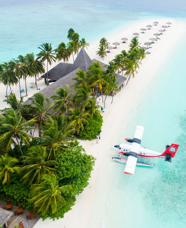 private jet on private island