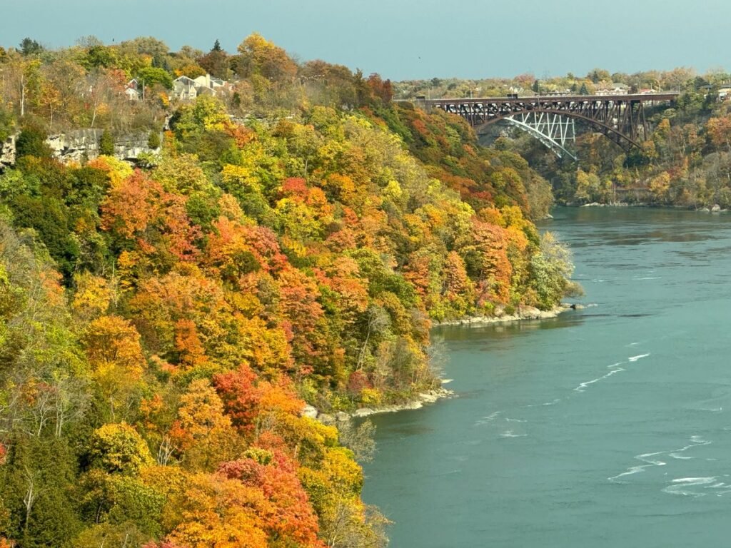 Niagara in autumn is very picturesque