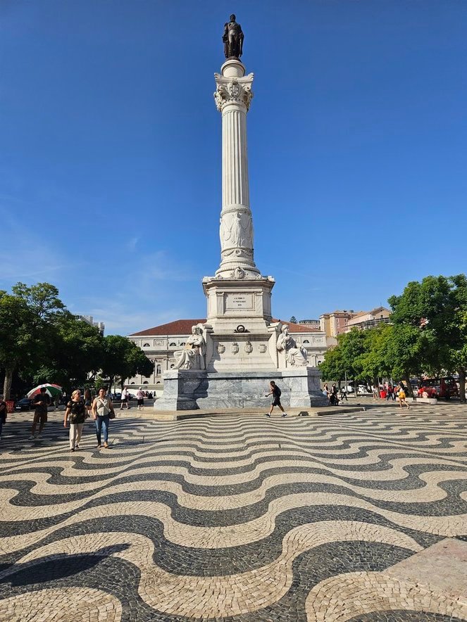 Tiled streets in Lisbon