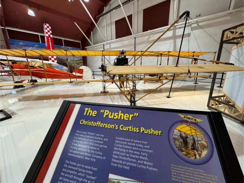Airplane on display at Pearson Air Museum
