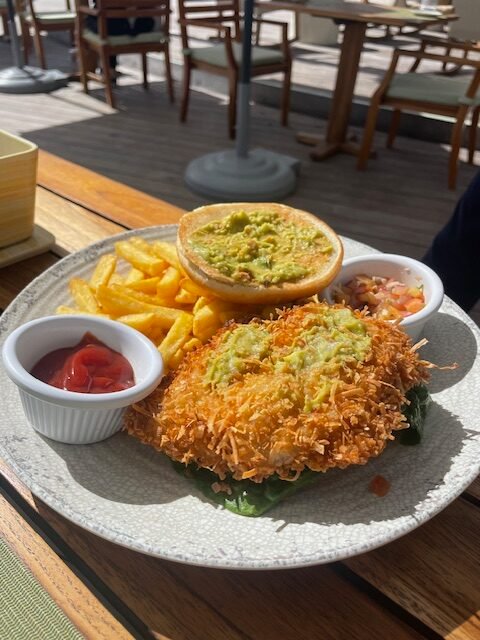 Coconut crusted lobster sandwich. Photo Jill Weinlein