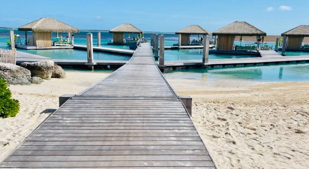 Overwater Cabanas at Hideaway Beach. Photo Jill Weinlein