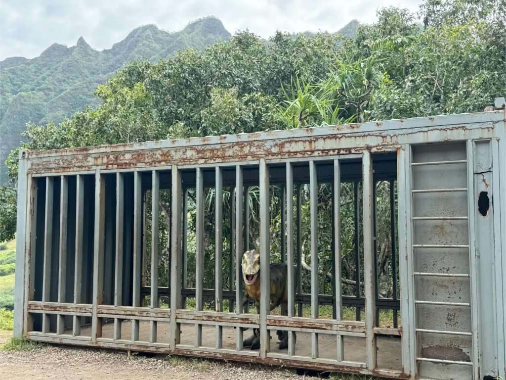 Jurassic World creature taking a peek