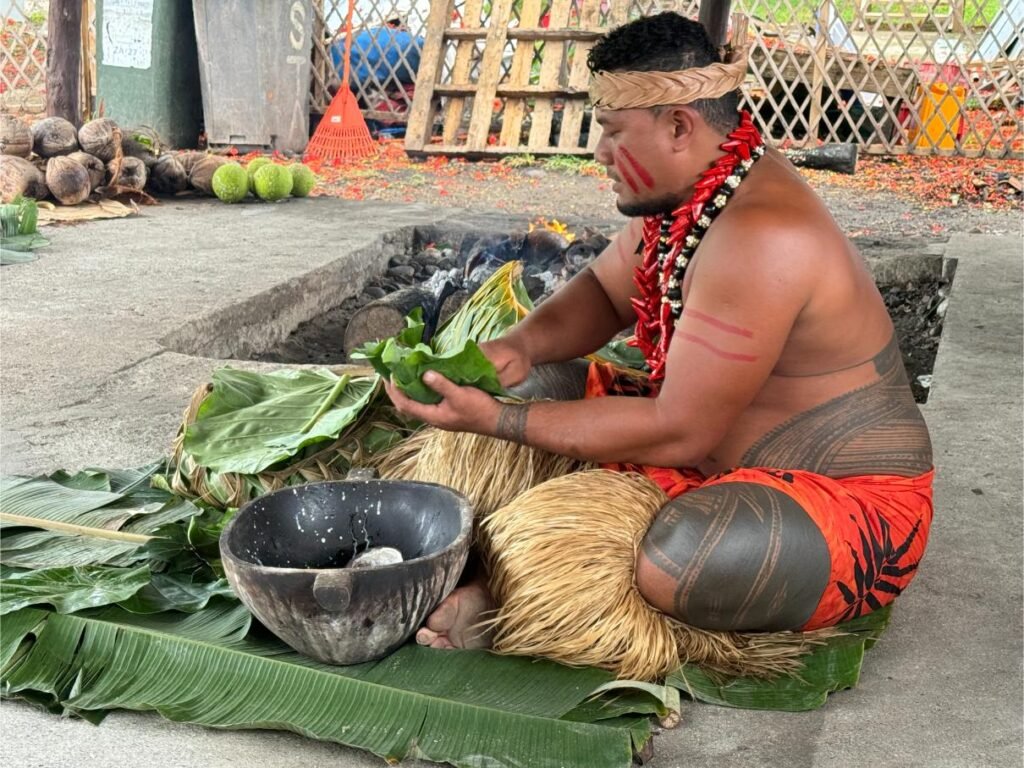 Preparing the food for the Umu