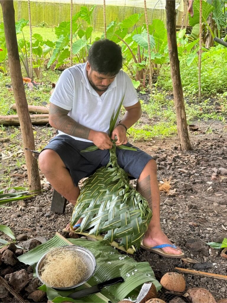 Weaving a basket