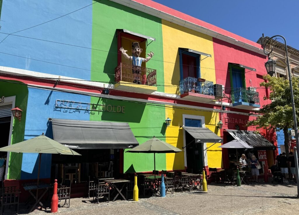 Brightly hued buildings attract photographers, photo by Debbie Stone