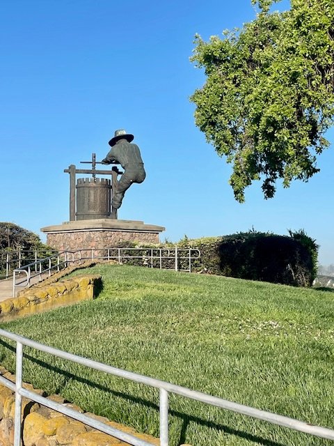 Iconic Grape Crusher. Photo by Jill Weinlein