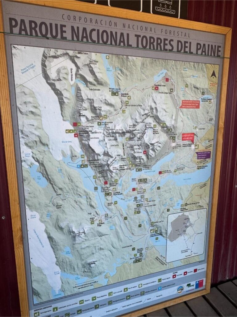 Map of the park, photo by Debbie Stone