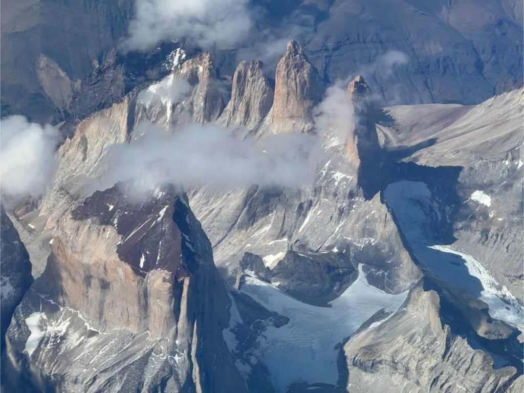 Patagonia from the plane, photo by Debbie Stone
