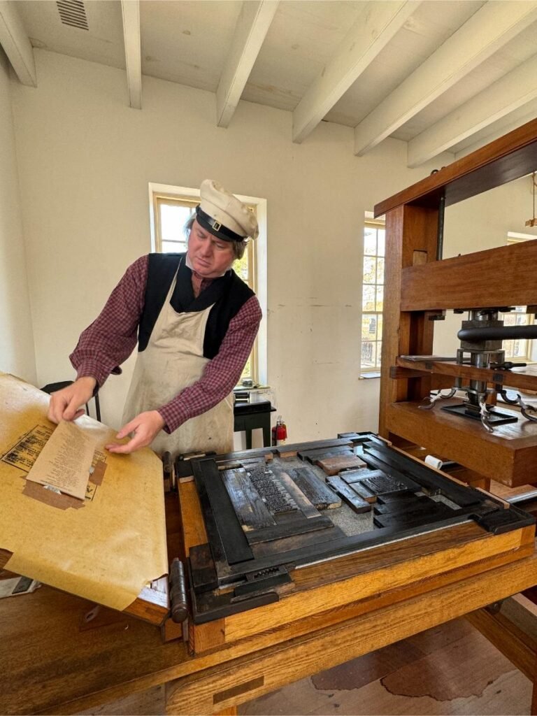 Print shop at Arkansas History Museum, photo by Debbie Stone