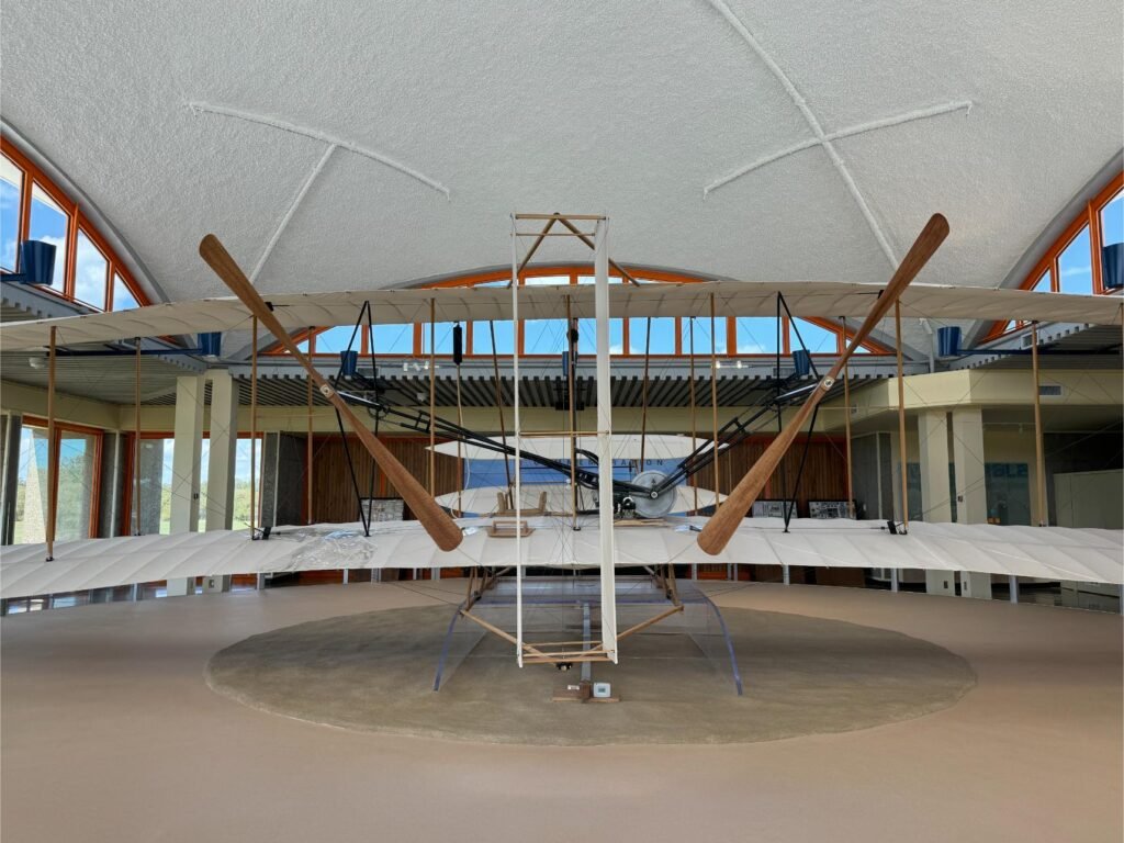 Replica of the Wright Brothers' plane. Photo by Debbie Stone