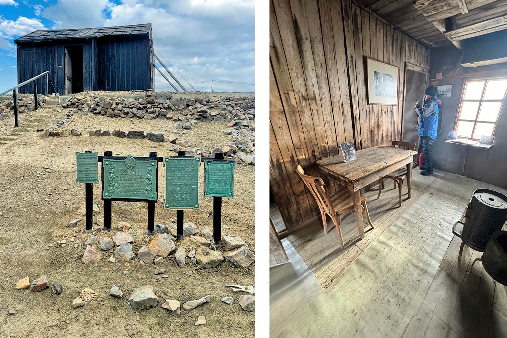 The Swedish South Polar Expedition’s (1901–1903) prefabricated black-walled Nordenskjöld hut on Snow Hill Island is the Antarctic Peninsula’s oldest remaining building and is today a protected historic site. Photos by Jett Britnell