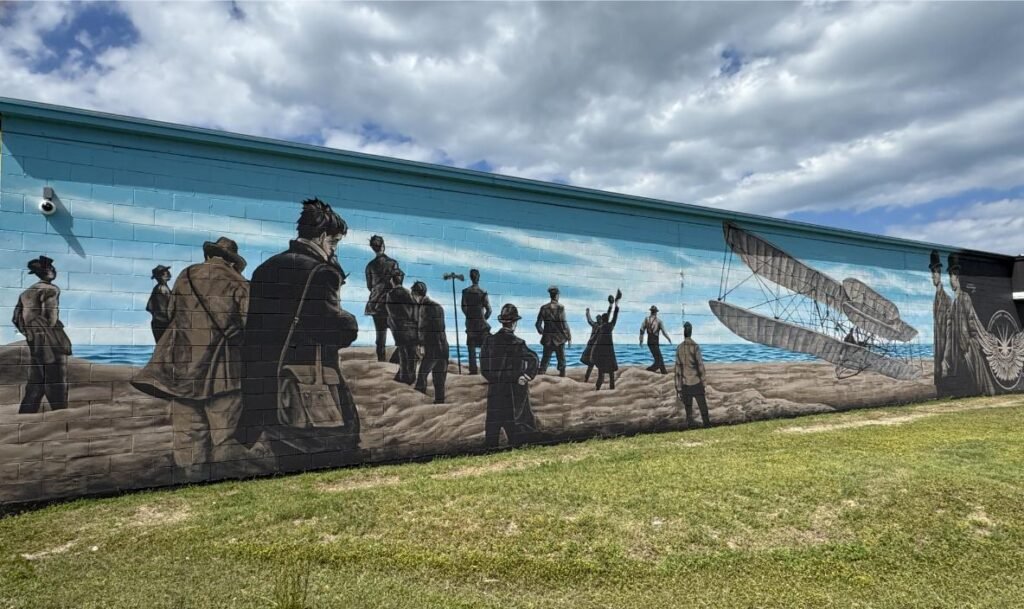 Wright Brothers mural. Photo by Debbie Stone