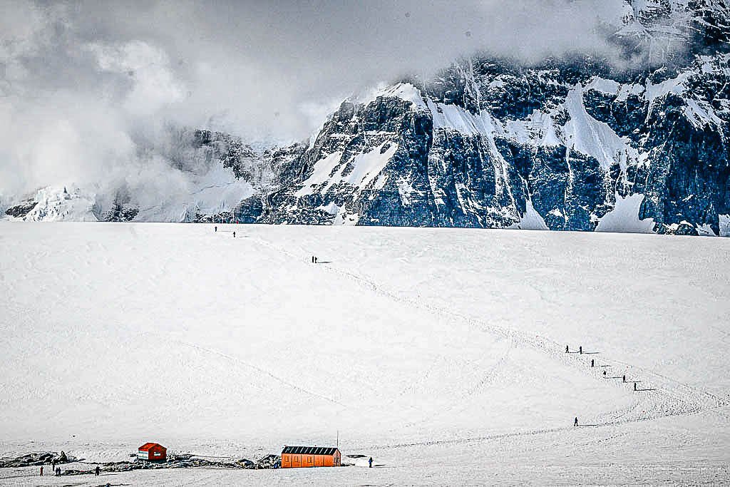 After viewing the Damoy Hut's interior, expeditioners were allowed to roam freely about the site. Photo by Jett Britnell