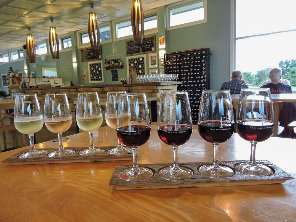 Two flights of wine