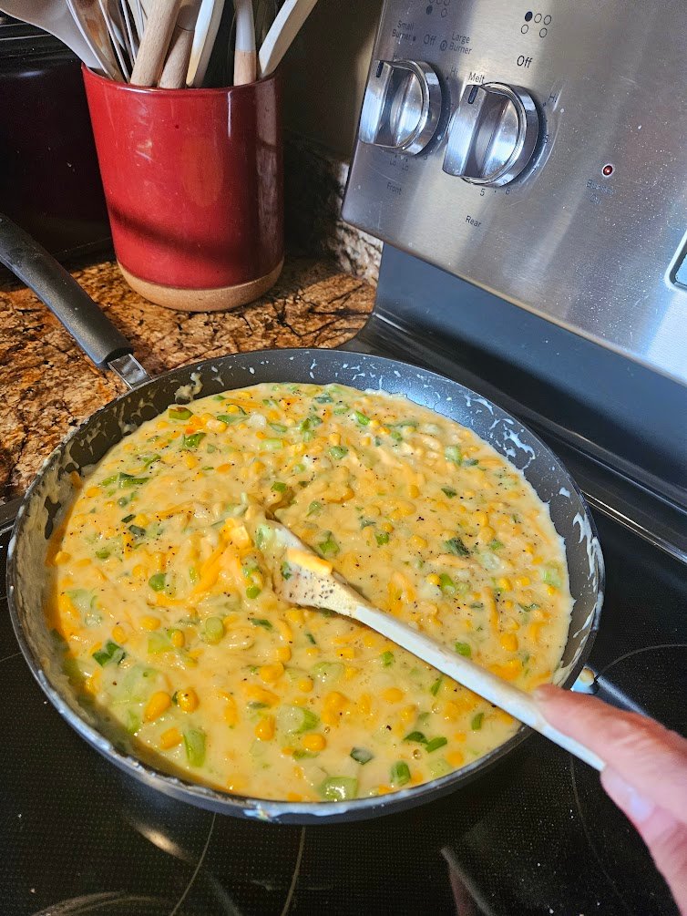 mixing up corn