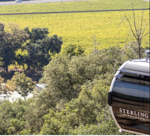 Take the gondola up to the Sterling Tasting Venue.