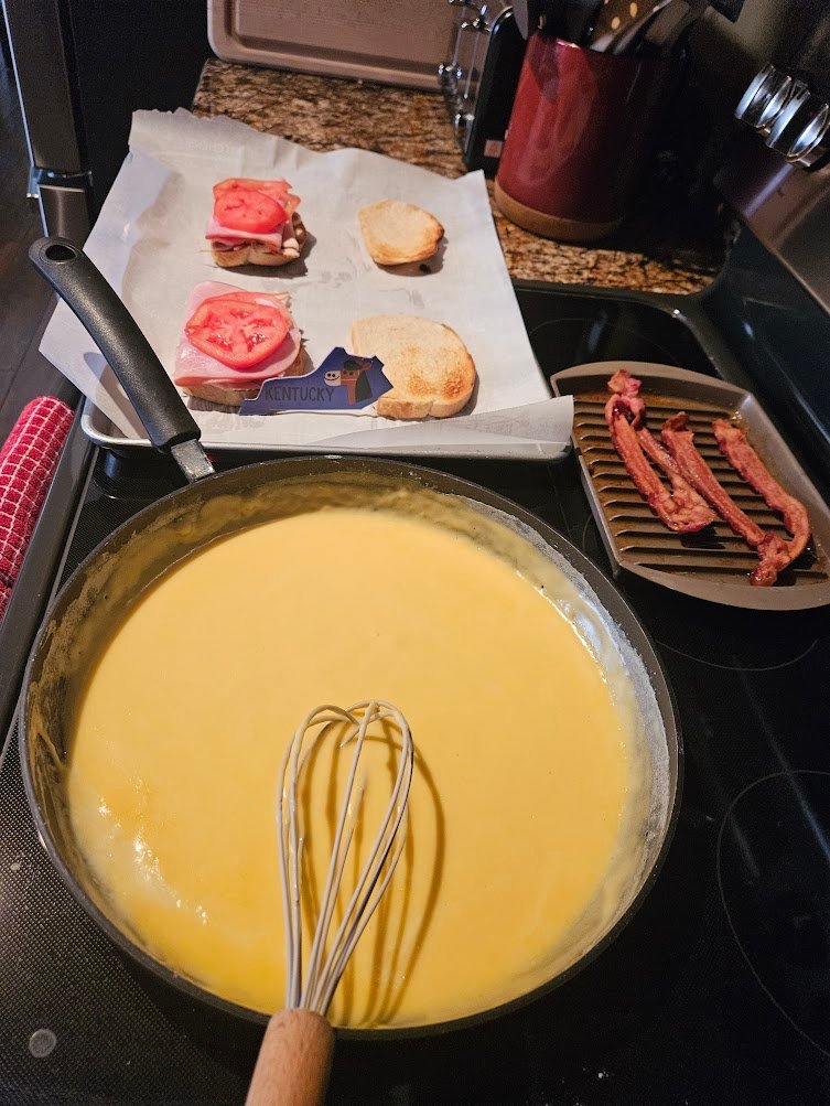 flour and cheese for hot browns