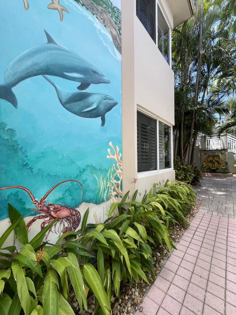 Decorative mural at Crane's Beach House. Credit Kirsten Harrington