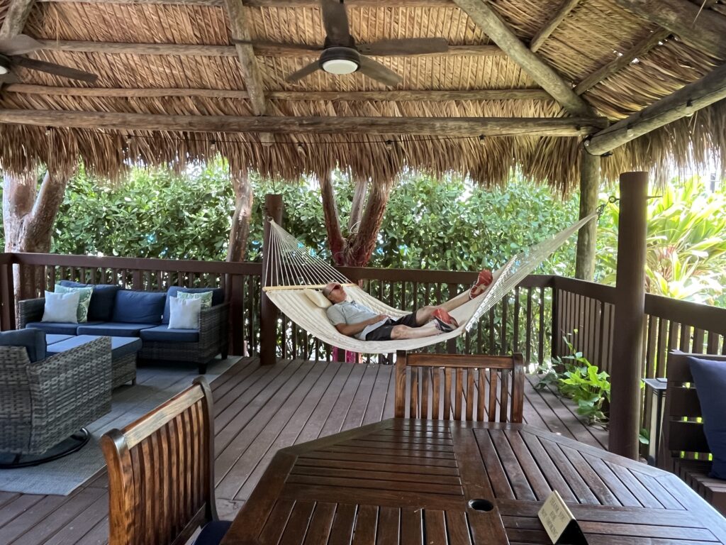 Hammock and outdoor living room. Credit Kirsten Harrington