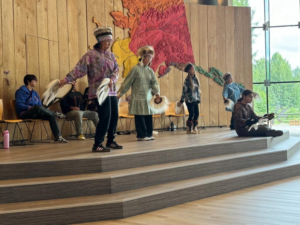 Dance performance at the Alaska Native Heritage Center. Photo by Debbie Stone