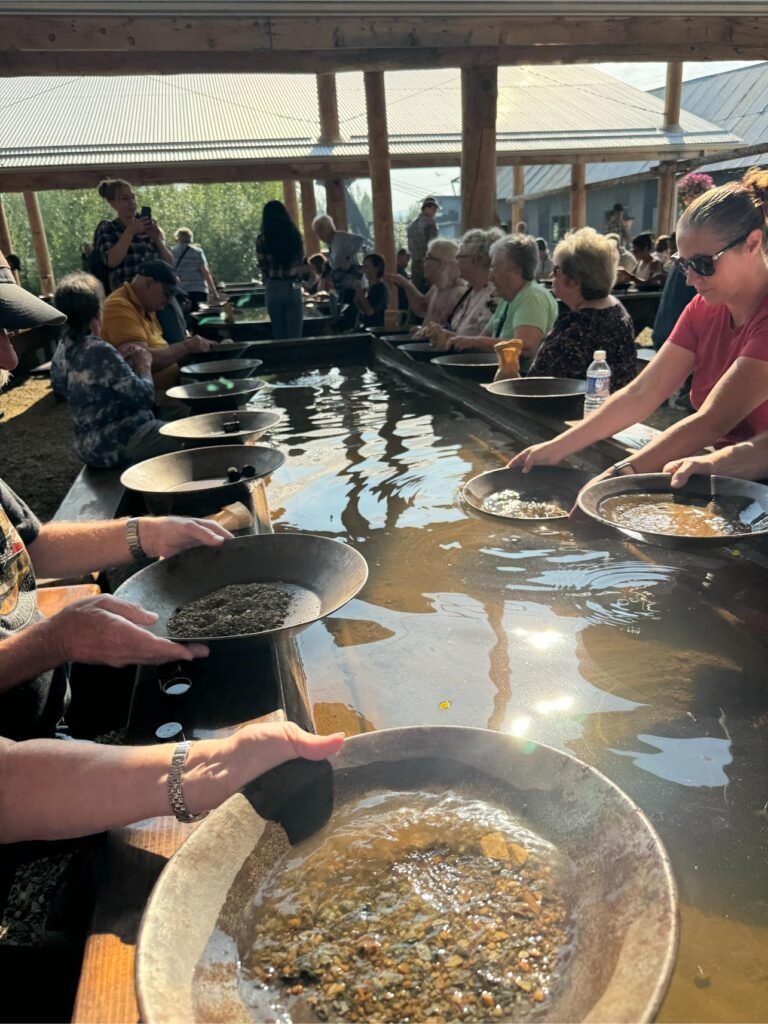 Gold panning. Photo by Debbie Stone