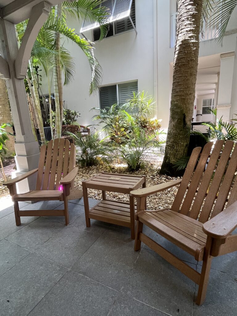 Our private patio at Crane's Beach House. Credit Kirsten Harrington