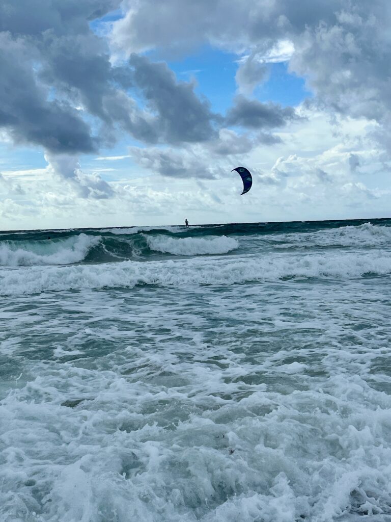 Kite surfers in Delray Beach. Credit Kirsten Harrington