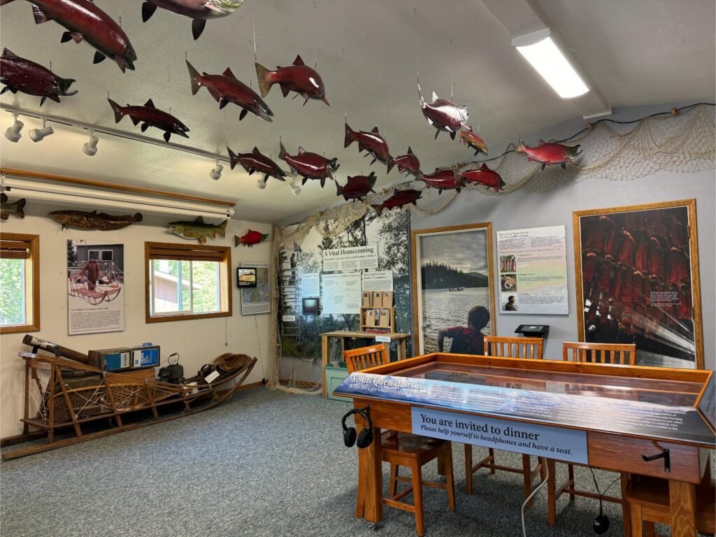 Inside Lake Clark NP Visitor Center. Photo by Debbie Stone