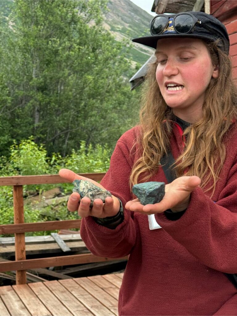 Samples of the copper ore. Photo by Debbie Stone