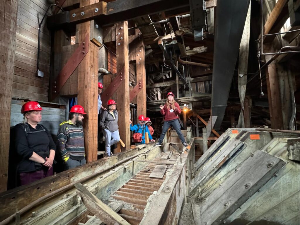 Touring the Mill. Photo by Debbie Stone