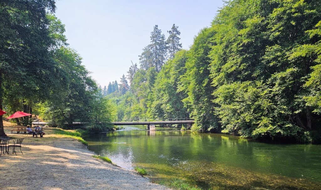 tasting by river