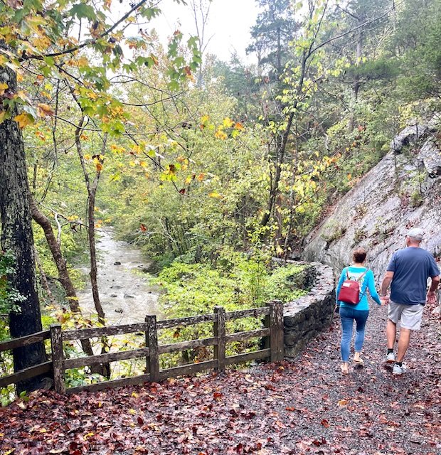 Walking along Cedar Creek. Photo by Jill Weinlein